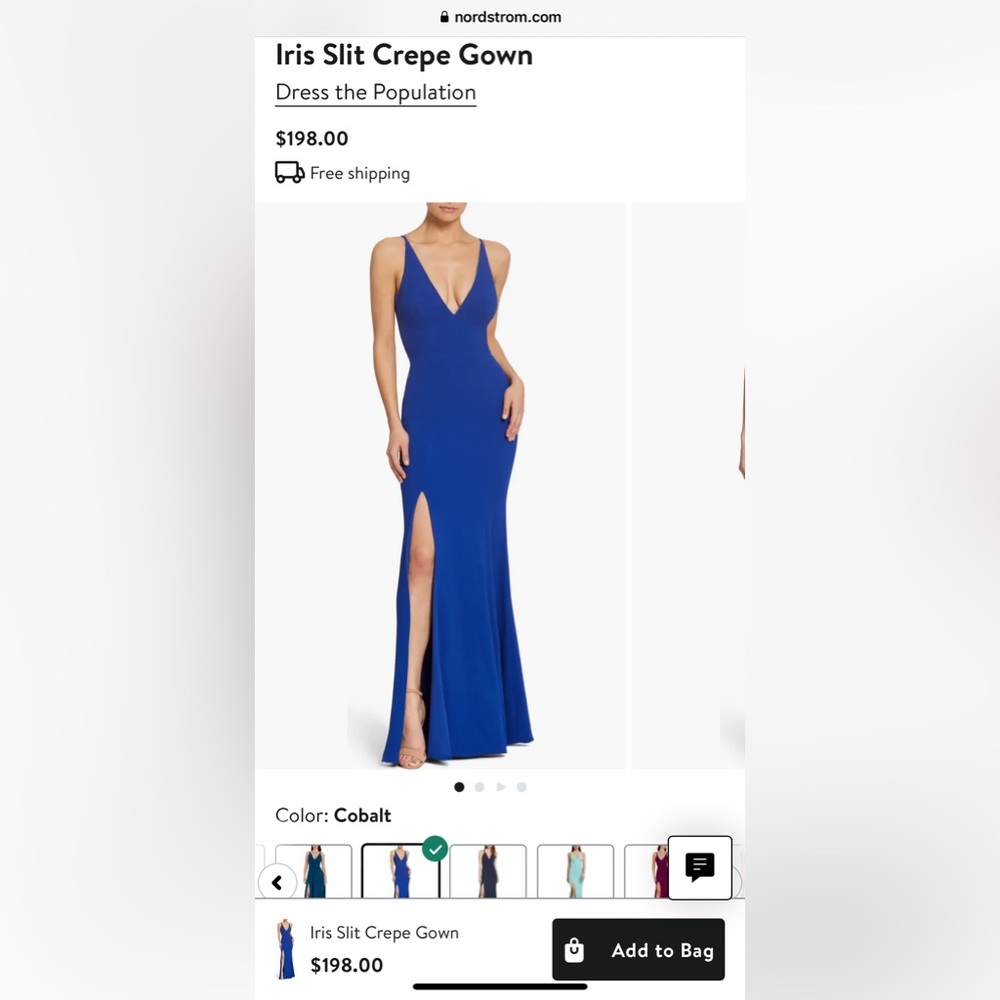 Royal blue maxi dress